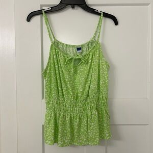 Old Navy Lime Green Floral Camisole